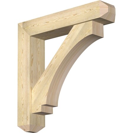 Ekena Millwork Imperial Craftsman Rough Sawn Bracket w/ Offset Brace, Douglas Fir, 8"W x 40"D x 40"H BKT0806X40X40IMP04RDF